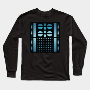 “Dimensional Galaxy” - V.3 Blue - (Geometric Art) (Dimensions) - Doc Labs Long Sleeve T-Shirt